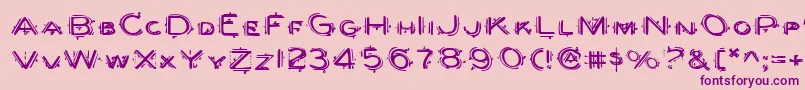 BerserkerExpanded Font – Purple Fonts on Pink Background