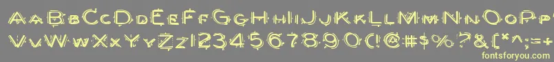BerserkerExpanded-fontti – keltaiset fontit harmaalla taustalla