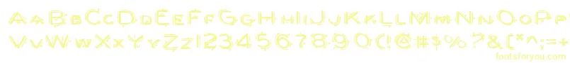 Шрифт BerserkerExpanded – жёлтые шрифты