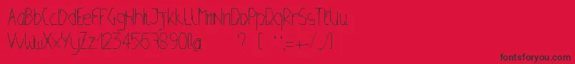 Positive Font – Black Fonts on Red Background