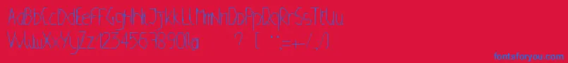 フォントPositive – 赤い背景に青い文字