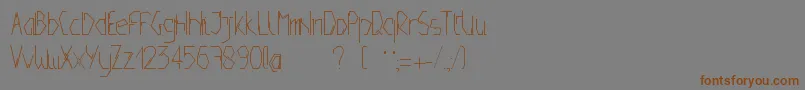 Positive Font – Brown Fonts on Gray Background