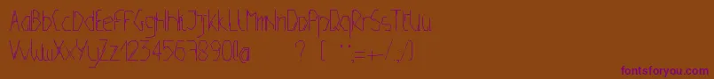 Positive Font – Purple Fonts on Brown Background