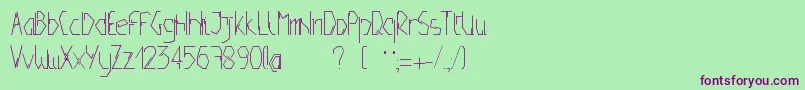 Positive Font – Purple Fonts on Green Background
