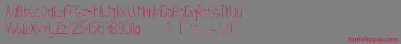 Positive Font – Red Fonts on Gray Background
