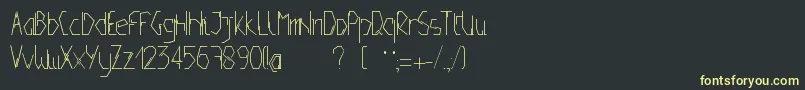 Positive Font – Yellow Fonts on Black Background