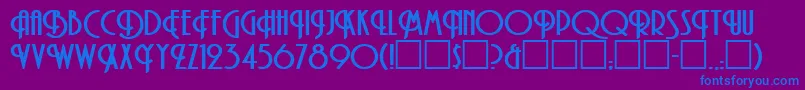 AllenbRegular Font – Blue Fonts on Purple Background