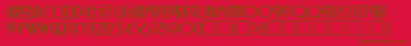 Police AllenbRegular – polices brunes sur fond rouge
