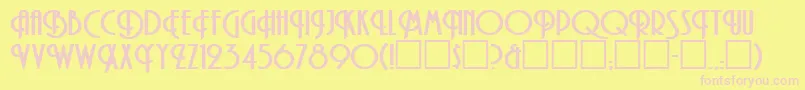 AllenbRegular Font – Pink Fonts on Yellow Background