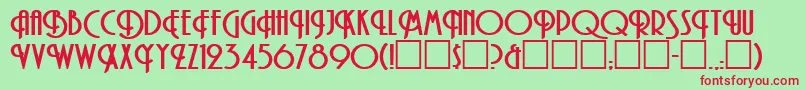 AllenbRegular Font – Red Fonts on Green Background