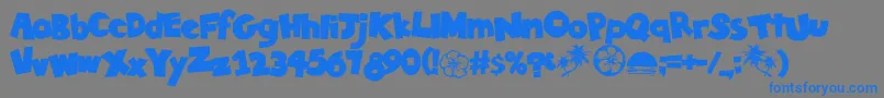 TikiTropicBold Font – Blue Fonts on Gray Background