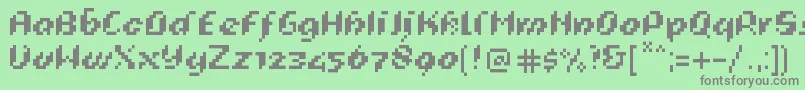 Шрифт PixeligCursief – серые шрифты на зелёном фоне