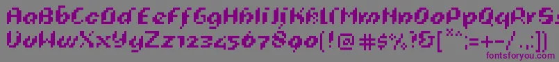 Шрифт PixeligCursief – фиолетовые шрифты на сером фоне