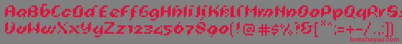 PixeligCursief Font – Red Fonts on Gray Background