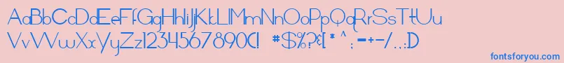 Arrivalsanddepartures Font – Blue Fonts on Pink Background