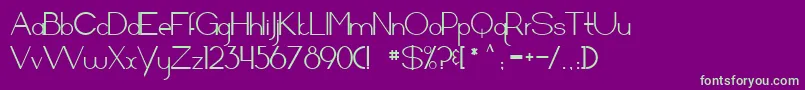 Arrivalsanddepartures Font – Green Fonts on Purple Background
