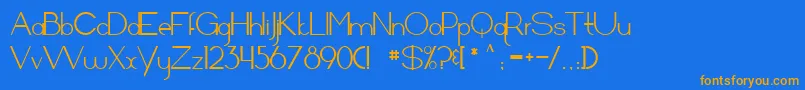 Arrivalsanddepartures Font – Orange Fonts on Blue Background