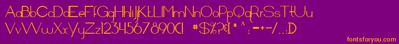 Arrivalsanddepartures Font – Orange Fonts on Purple Background