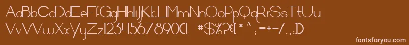 Arrivalsanddepartures Font – Pink Fonts on Brown Background