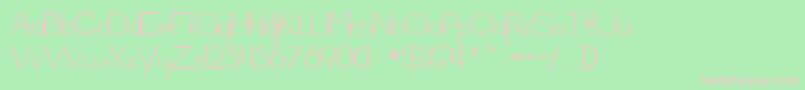 Arrivalsanddepartures Font – Pink Fonts on Green Background