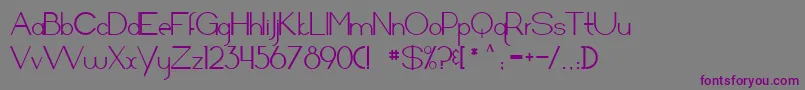 Arrivalsanddepartures Font – Purple Fonts on Gray Background