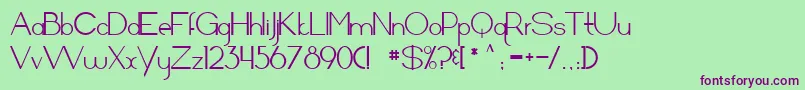 Arrivalsanddepartures Font – Purple Fonts on Green Background