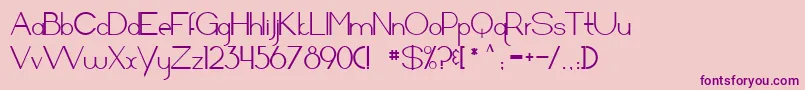 Arrivalsanddepartures Font – Purple Fonts on Pink Background