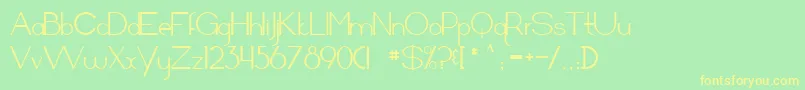 Arrivalsanddepartures Font – Yellow Fonts on Green Background