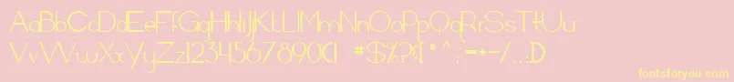Arrivalsanddepartures Font – Yellow Fonts on Pink Background