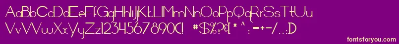 Arrivalsanddepartures Font – Yellow Fonts on Purple Background