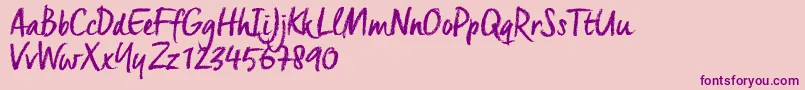 fuente CretaTrial – Fuentes Moradas Sobre Fondo Rosa