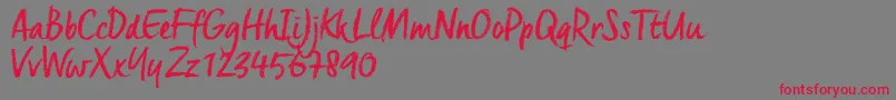 CretaTrial Font – Red Fonts on Gray Background