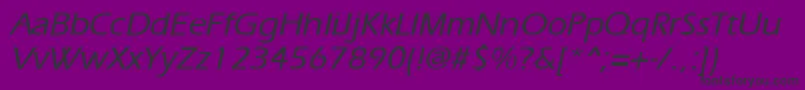 ErgoemediumItalic Font – Black Fonts on Purple Background