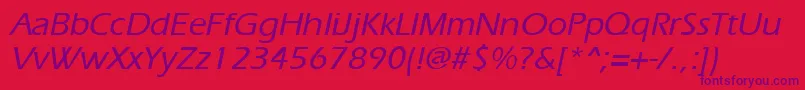 Шрифт ErgoemediumItalic – фиолетовые шрифты на красном фоне