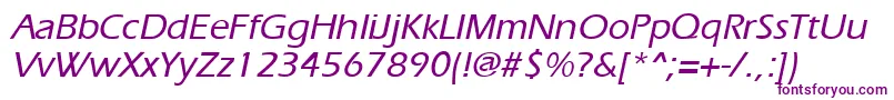 ErgoemediumItalic Font – Purple Fonts on White Background
