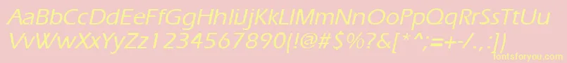 ErgoemediumItalic Font – Yellow Fonts on Pink Background