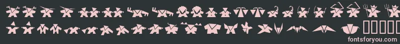 Шрифт Damgram – розовые шрифты на чёрном фоне