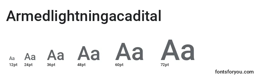 Размеры шрифта Armedlightningacadital
