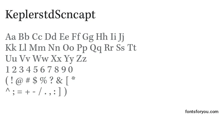 Шрифт KeplerstdScncapt – алфавит, цифры, специальные символы