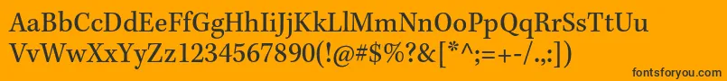 KeplerstdScncapt Font – Black Fonts on Orange Background