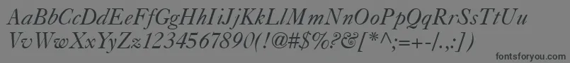 フォントCaslon540Italic – 黒い文字の灰色の背景