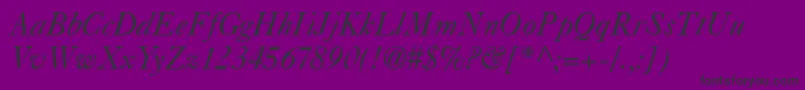 Caslon540Italic-Schriftart – Schwarze Schriften auf violettem Hintergrund