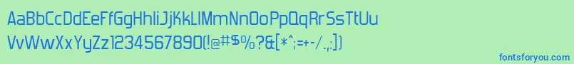 Forgotte-Schriftart – Blaue Schriften auf grünem Hintergrund