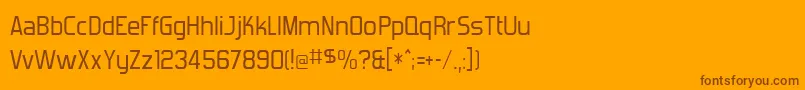 Forgotte-Schriftart – Braune Schriften auf orangefarbenem Hintergrund