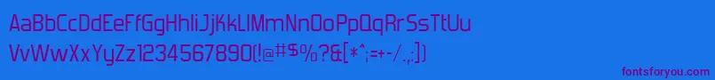 フォントForgotte – 紫色のフォント、青い背景