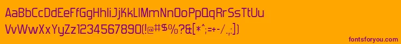 Forgotte-Schriftart – Violette Schriften auf orangefarbenem Hintergrund