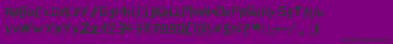 Fonte Blockss – fontes pretas em um fundo violeta