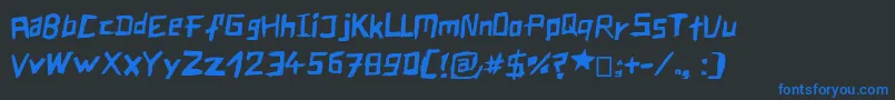 Blockss Font – Blue Fonts on Black Background