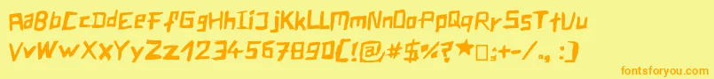 fuente Blockss – Fuentes Naranjas Sobre Fondo Amarillo