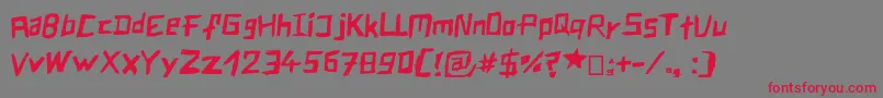 Blockss Font – Red Fonts on Gray Background